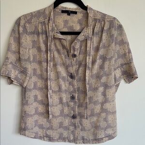 Isabel Marant Etoile Patterned Beige Blouse Perfect Condition